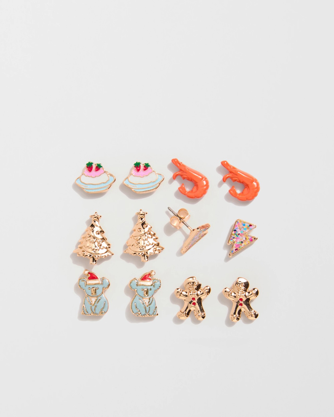 6 Pack Christmas Aussie Icons Stud Earrings 2 of 3
