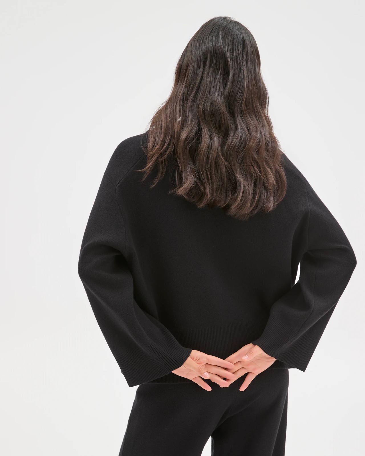 Clean Knit Crew Neck Sweater - Black 4 of 6