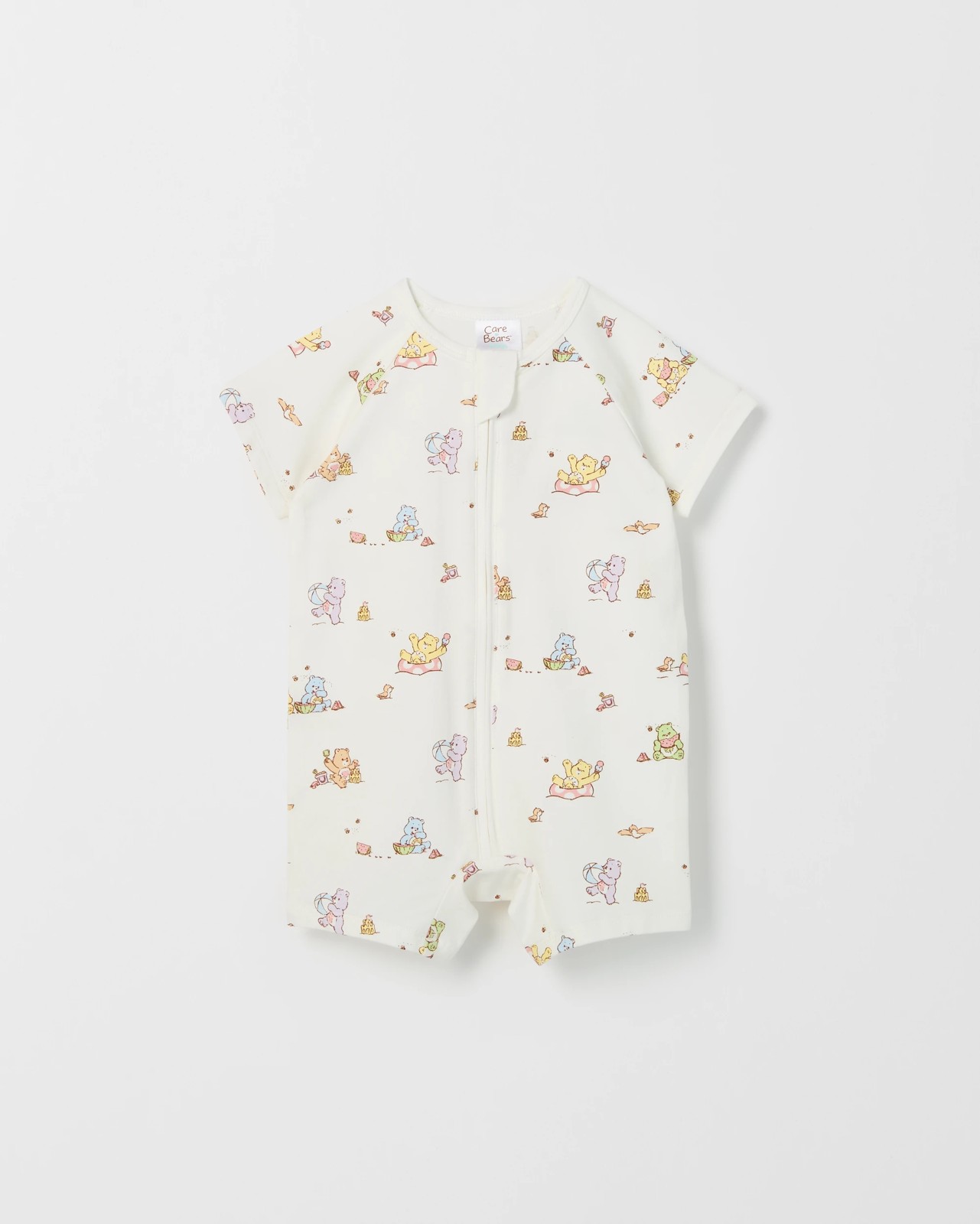 Care Bears Organic Cotton Baby Fashion Zip Romper 4 of 5