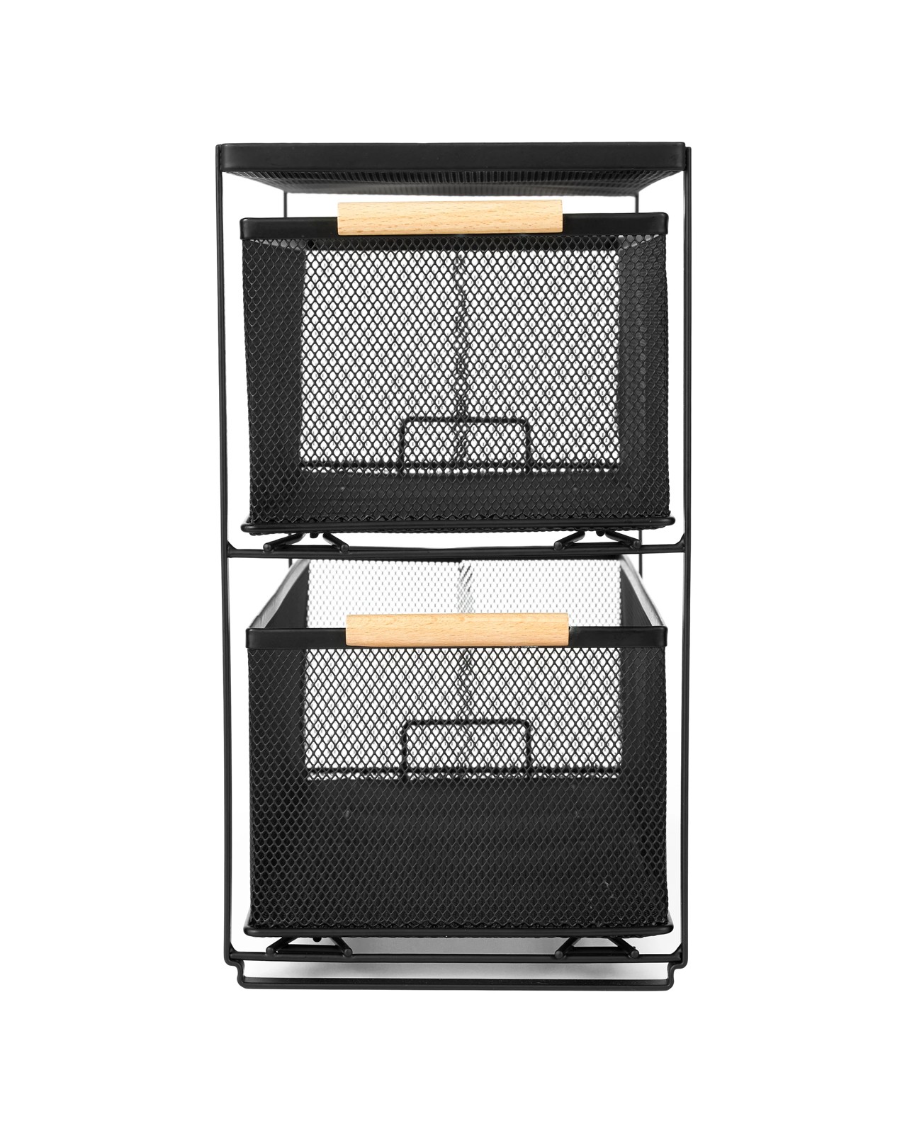 Anko 2 Drawer Mesh Organiser - Black 2 of 5