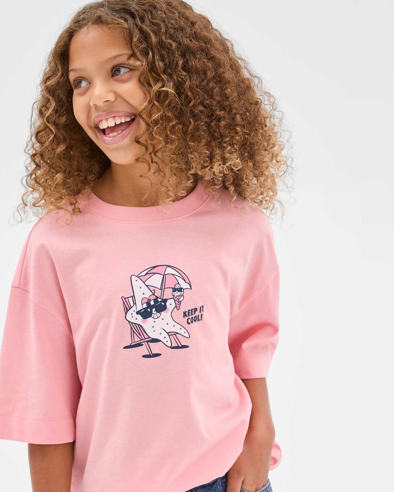 Australian Cotton Oversized T-Shirt - Chill Mode Pink 2 of 5