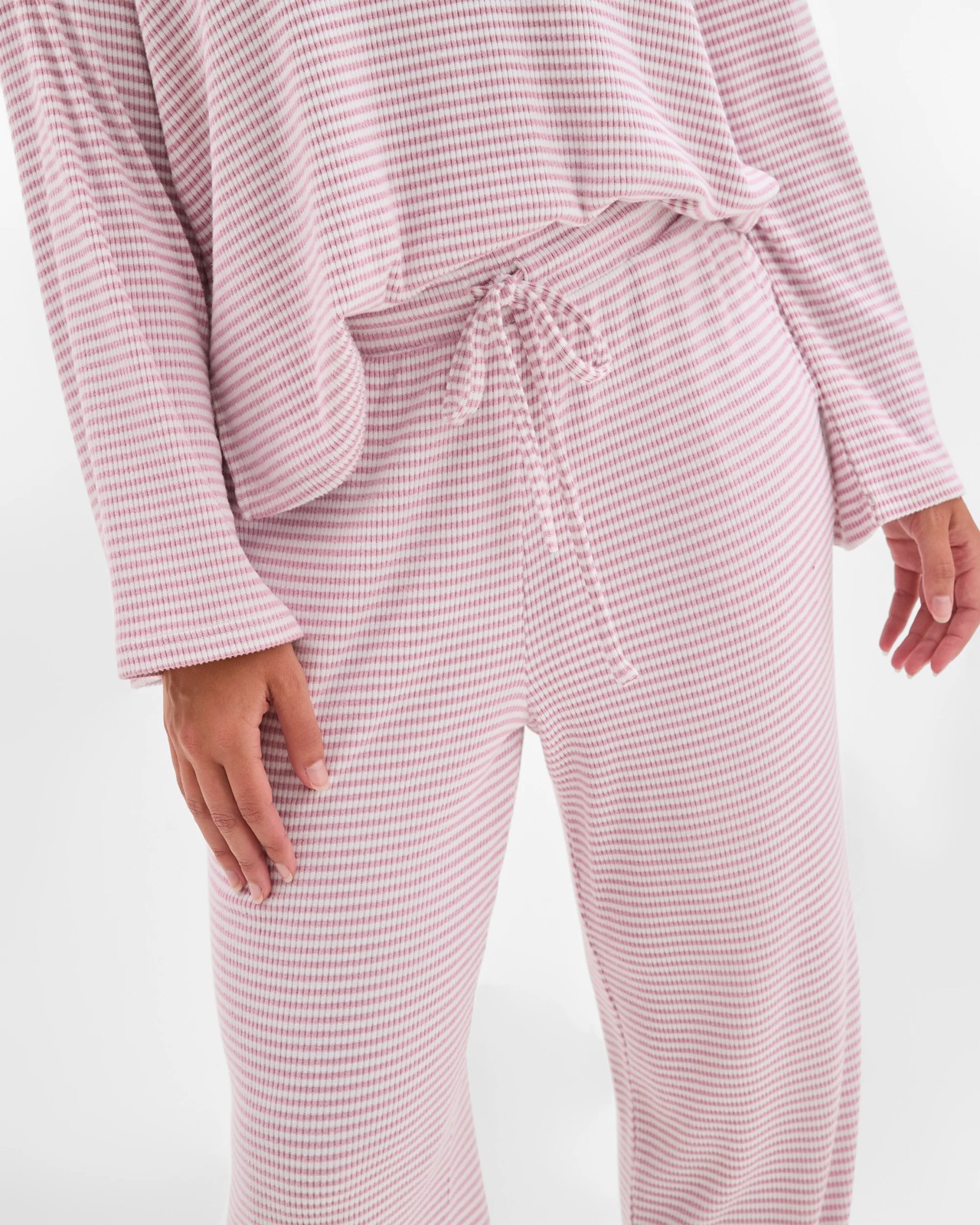 Cosy Rib Wide Leg Pants - Pink 4 of 5