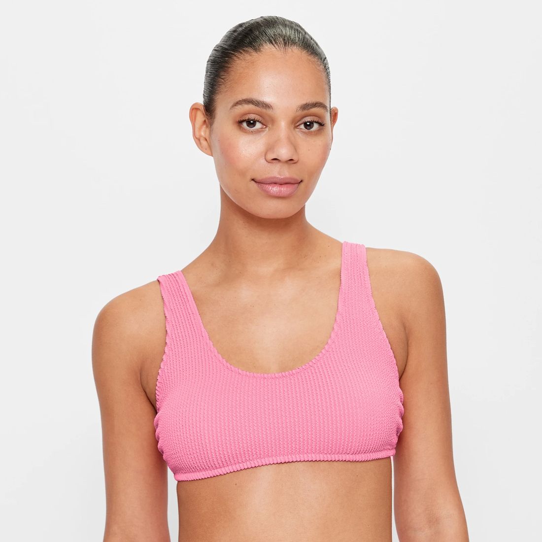 Crinkle Scoop Swim Bikini Top Azalea Pink Target Australia