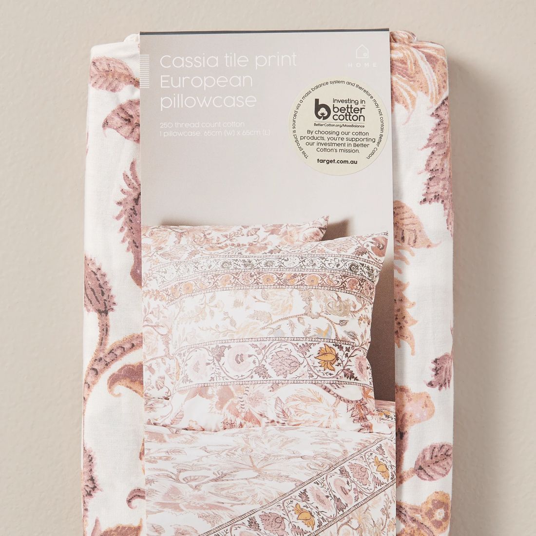 Cassia Tile Print European Pillowcase Target Australia