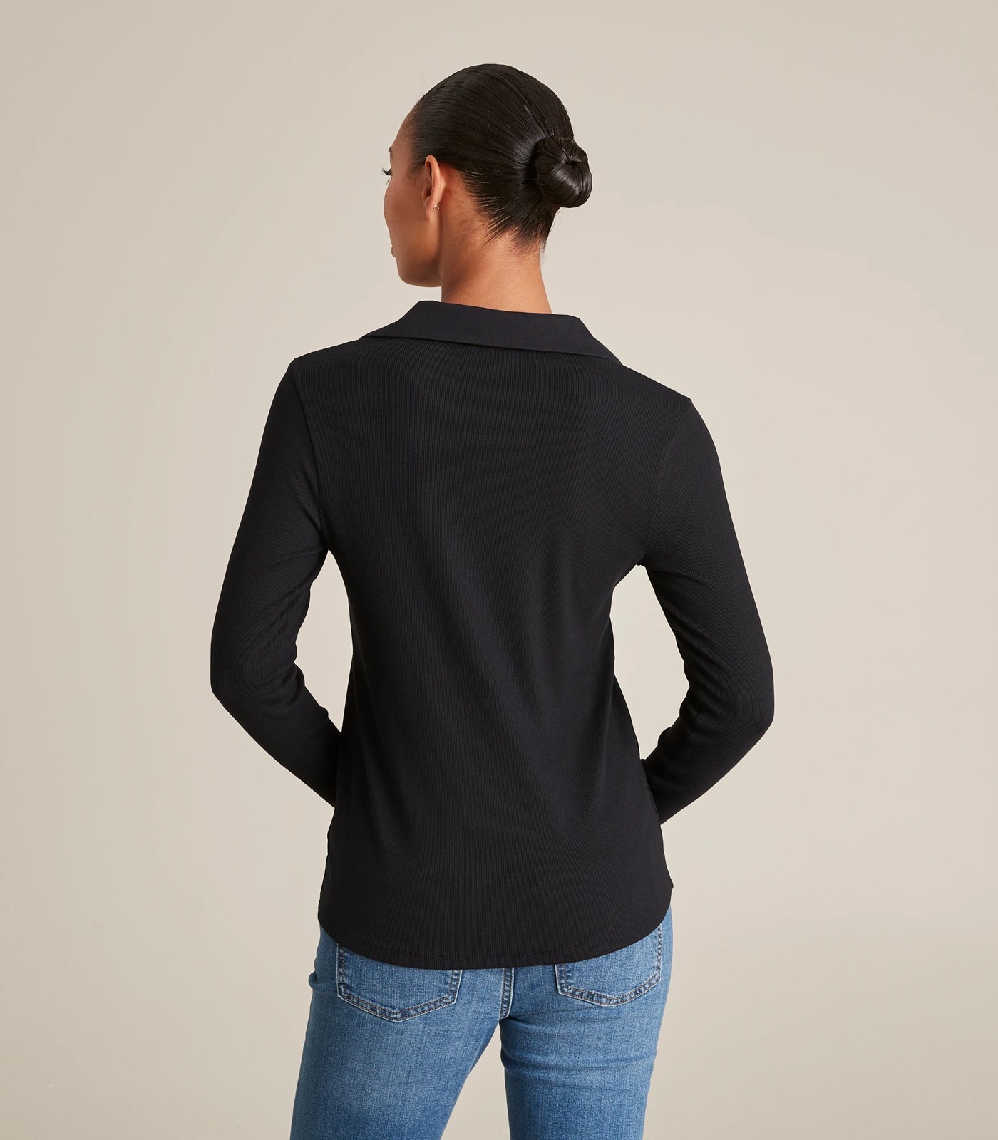 Organic Cotton Polo Collar Rib Top 6 of 6