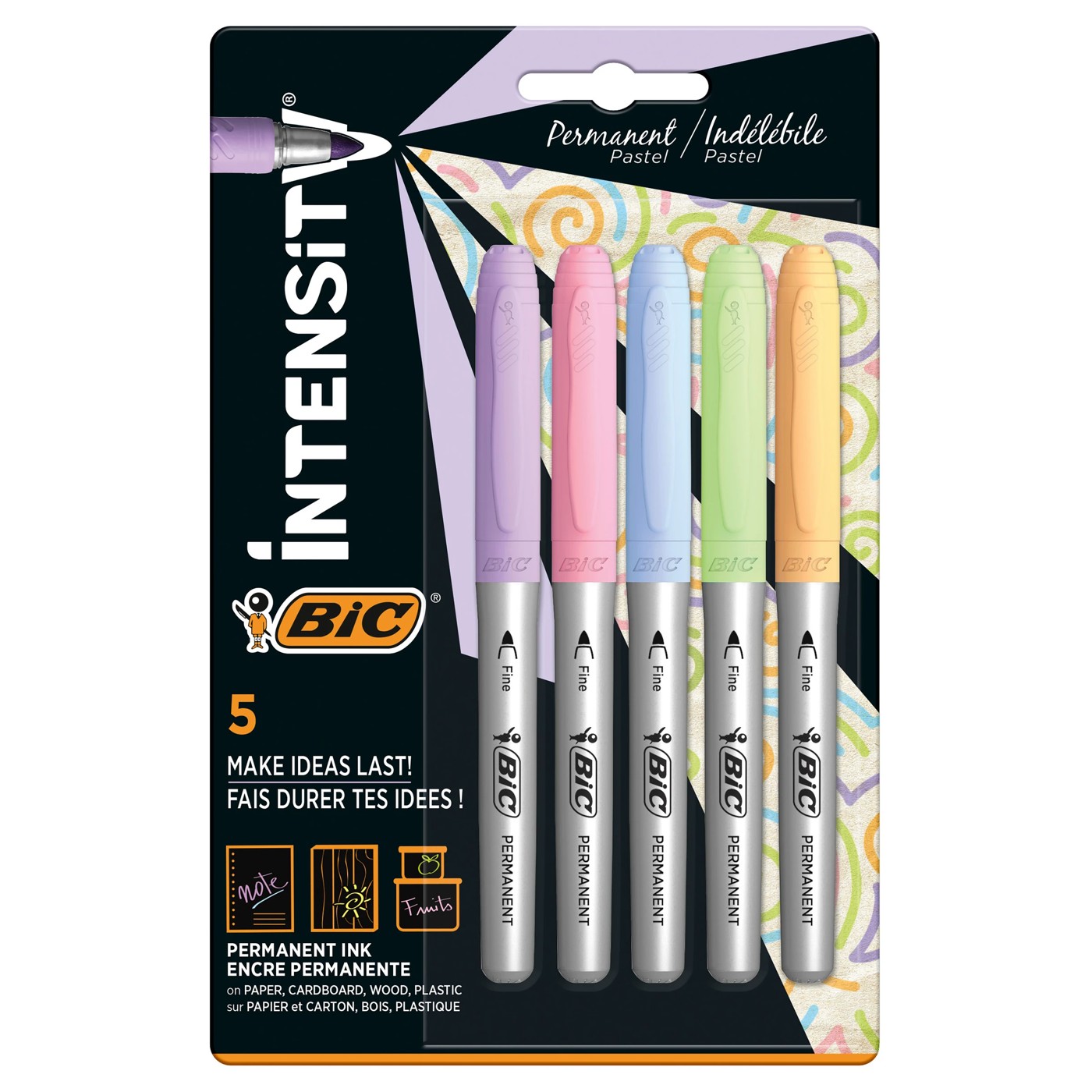 5 Pack BIC Intensity Permanent Markers - Pastel 4 of 4