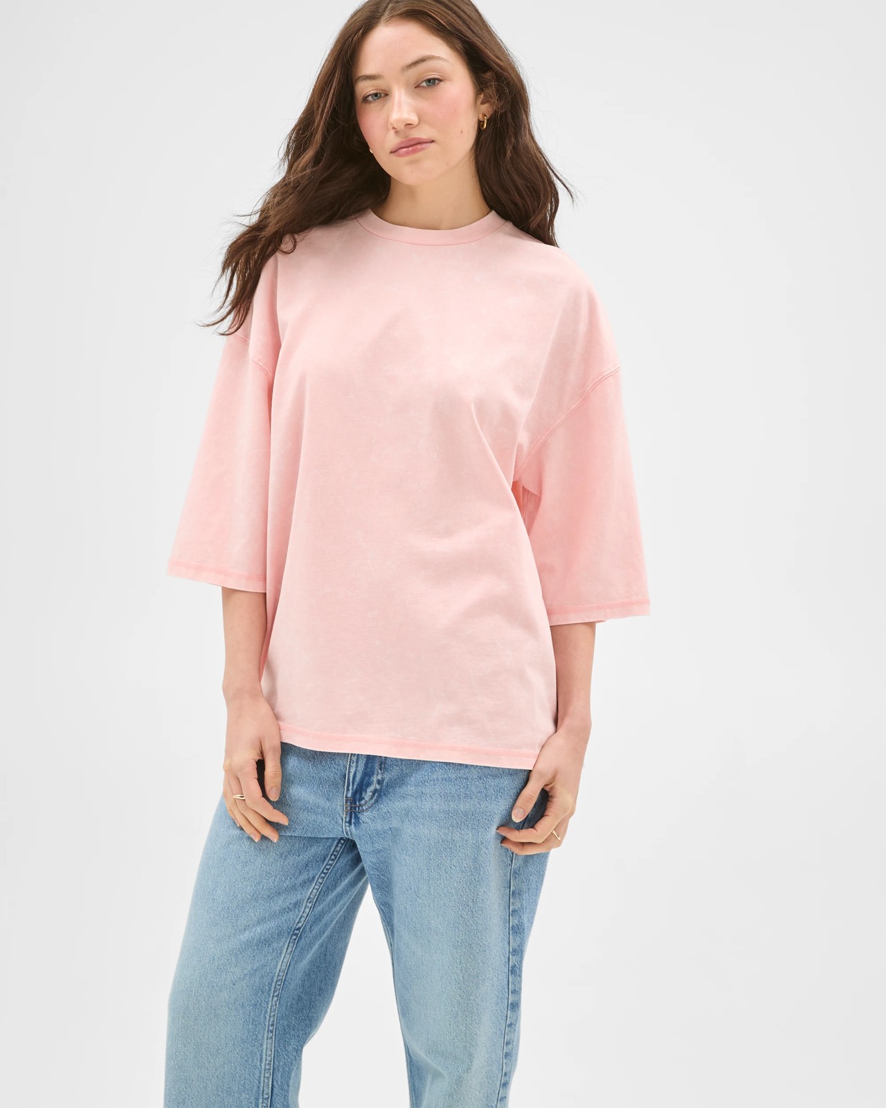 Lily Loves Australian Cotton Oversized T-Shirt - Summer Coral 4 of 5