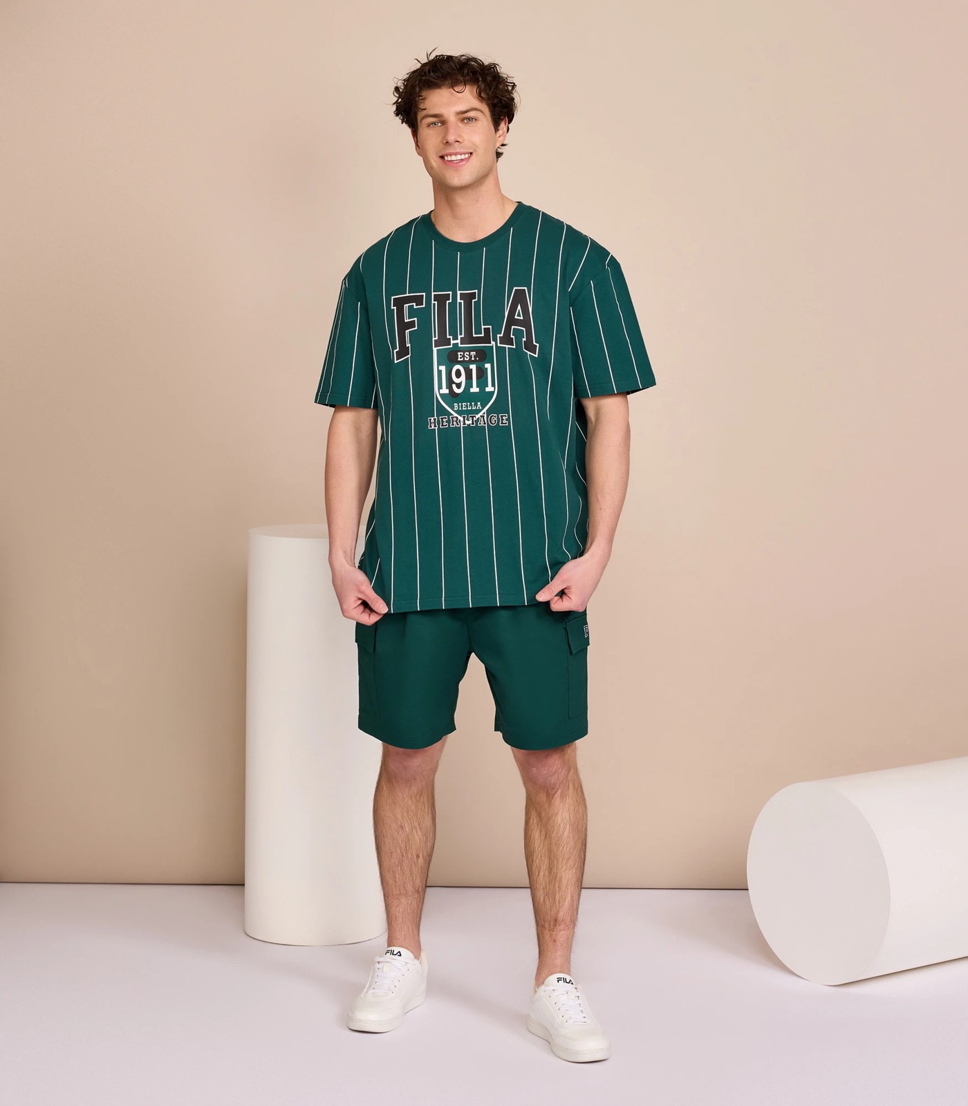 Fila shirt striped deals