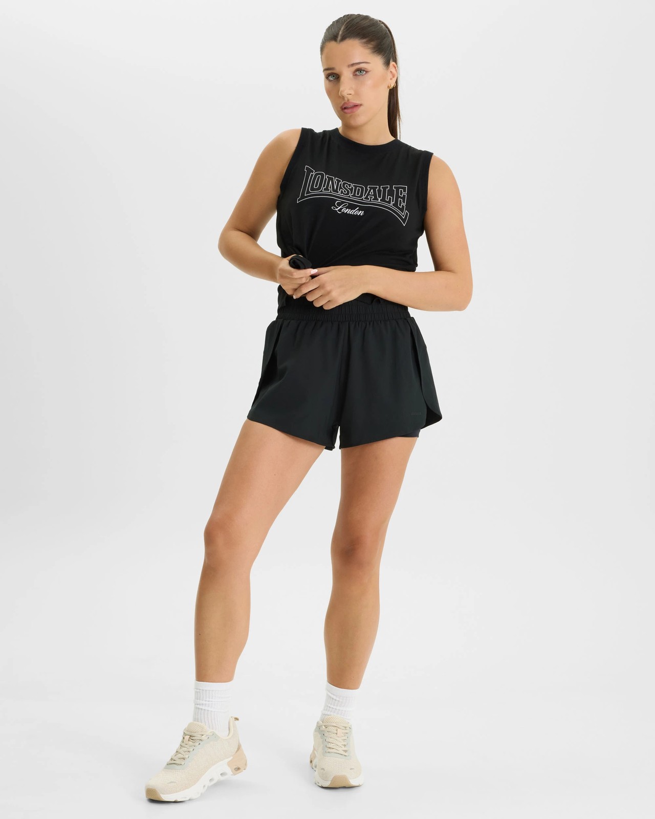 Lonsdale London Stride Double Layer Shorts - Black 5 of 6