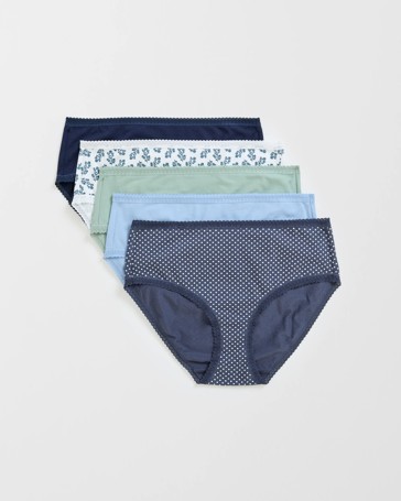 Australian Cotton Blend 5 Pack Elevated Full Briefs