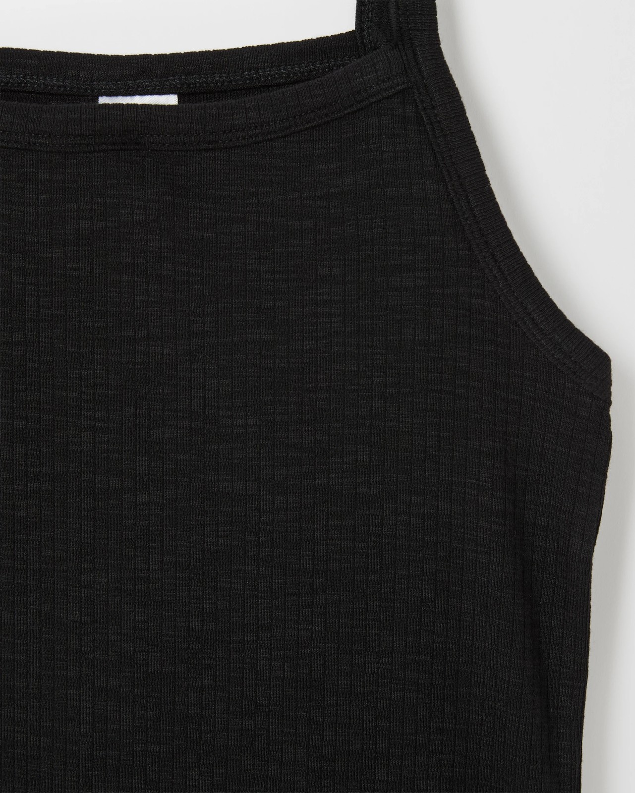 Essential Slub Rib Singlet - Black 2 of 2