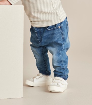 Baby Denim Rib Waist Jean