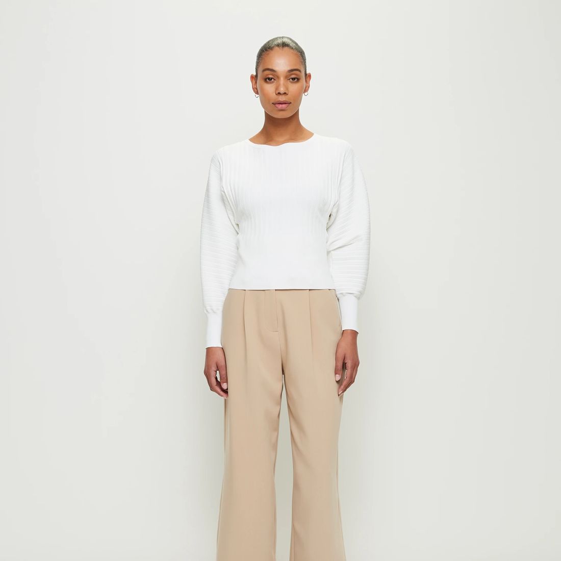 Boat Neck Ribbed Top Preview Eggnog Target Australia