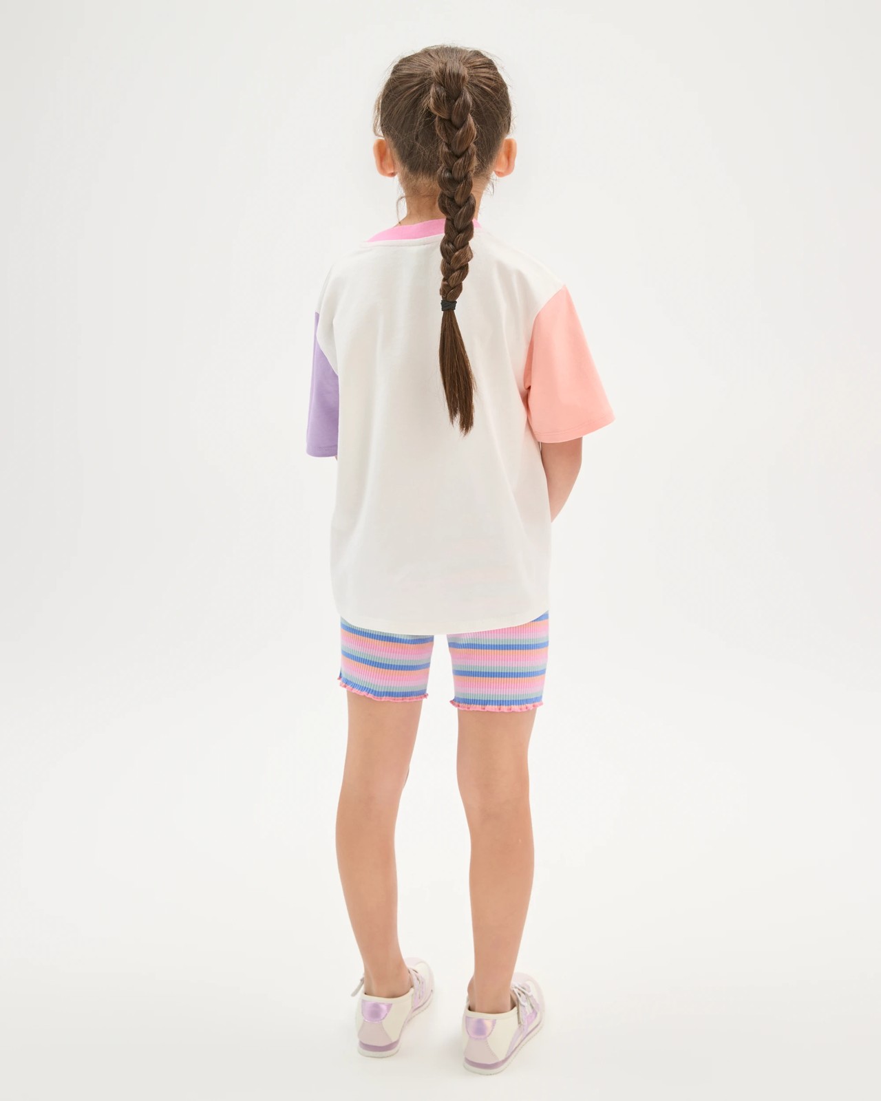 Australian Cotton Blend T-Shirt and Bike Shorts Set - Multi 5 of 5