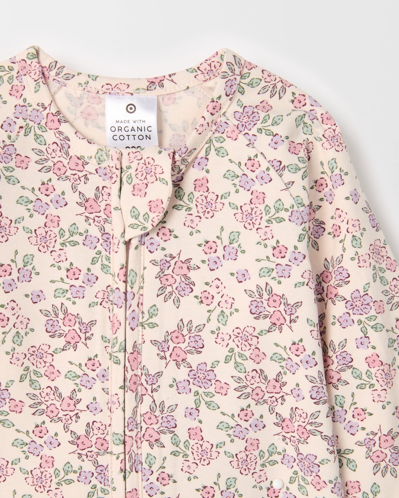 Baby Organic Cotton Footless Coverall - Ditsy Pastel 2 of 2