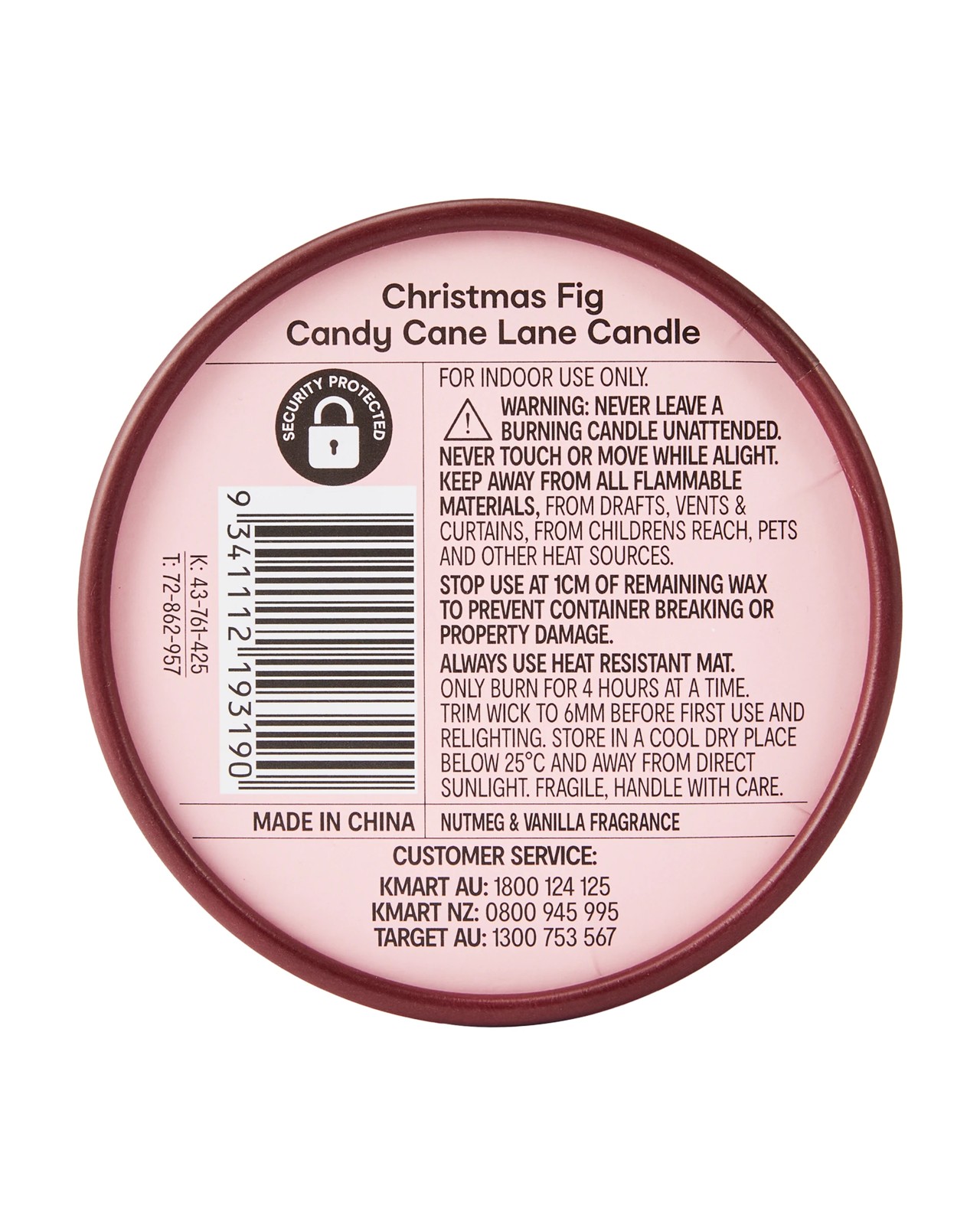 Anko Christmas Fig Candy Cane Lane Candle 6 of 6