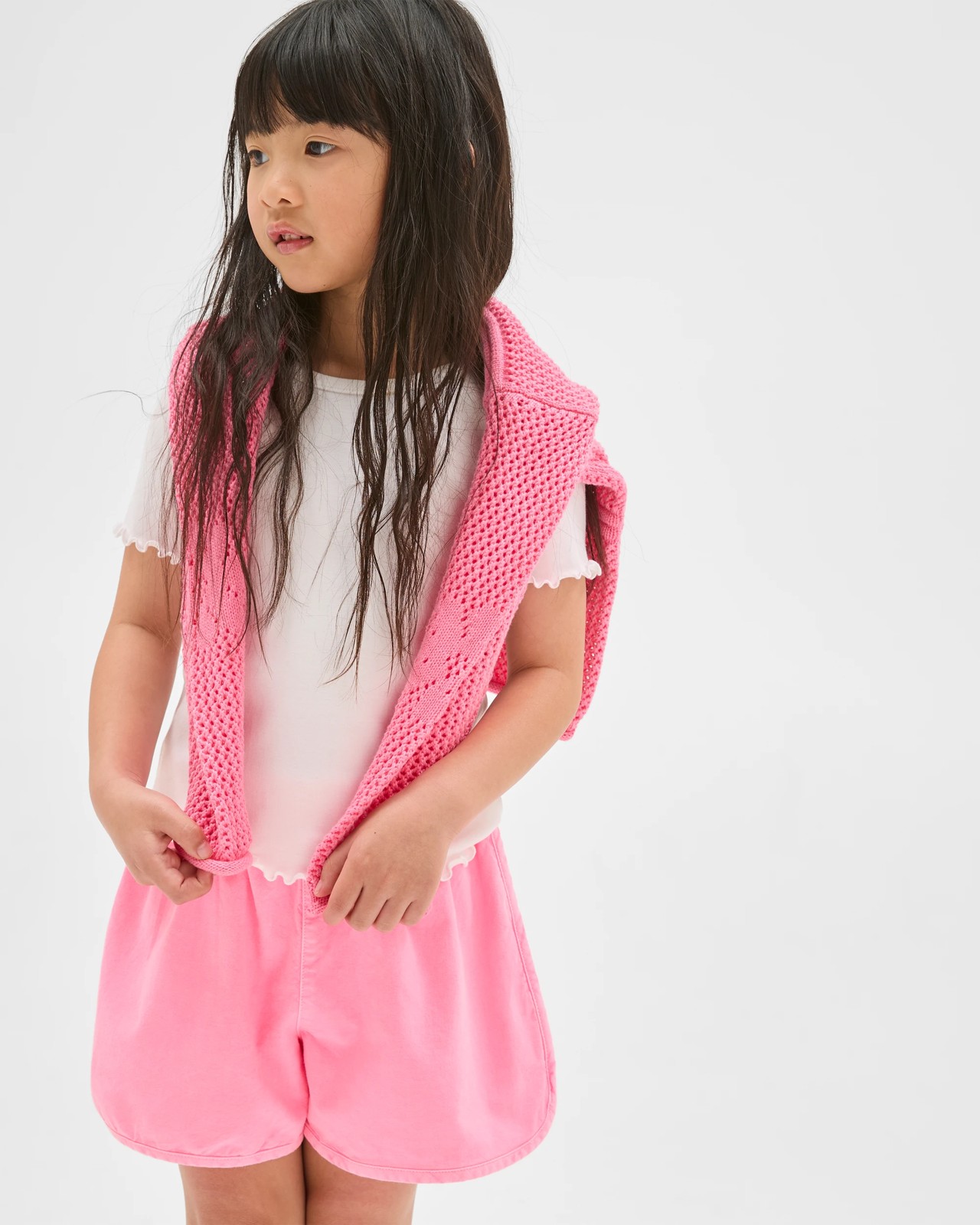 Dolphin Hem Woven Shorts - Neon Pink 3 of 6