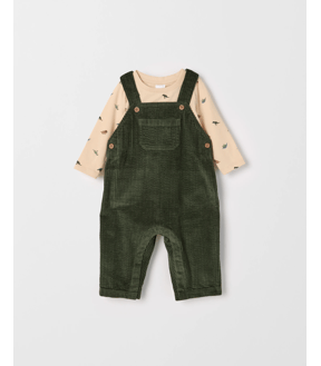 Baby Cord Overalls and T-Shirt Set