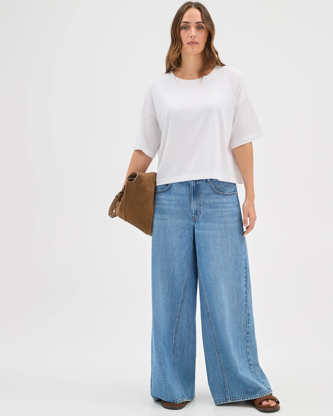 Boxy Crew Neck T-Shirt - White 3 of 5
