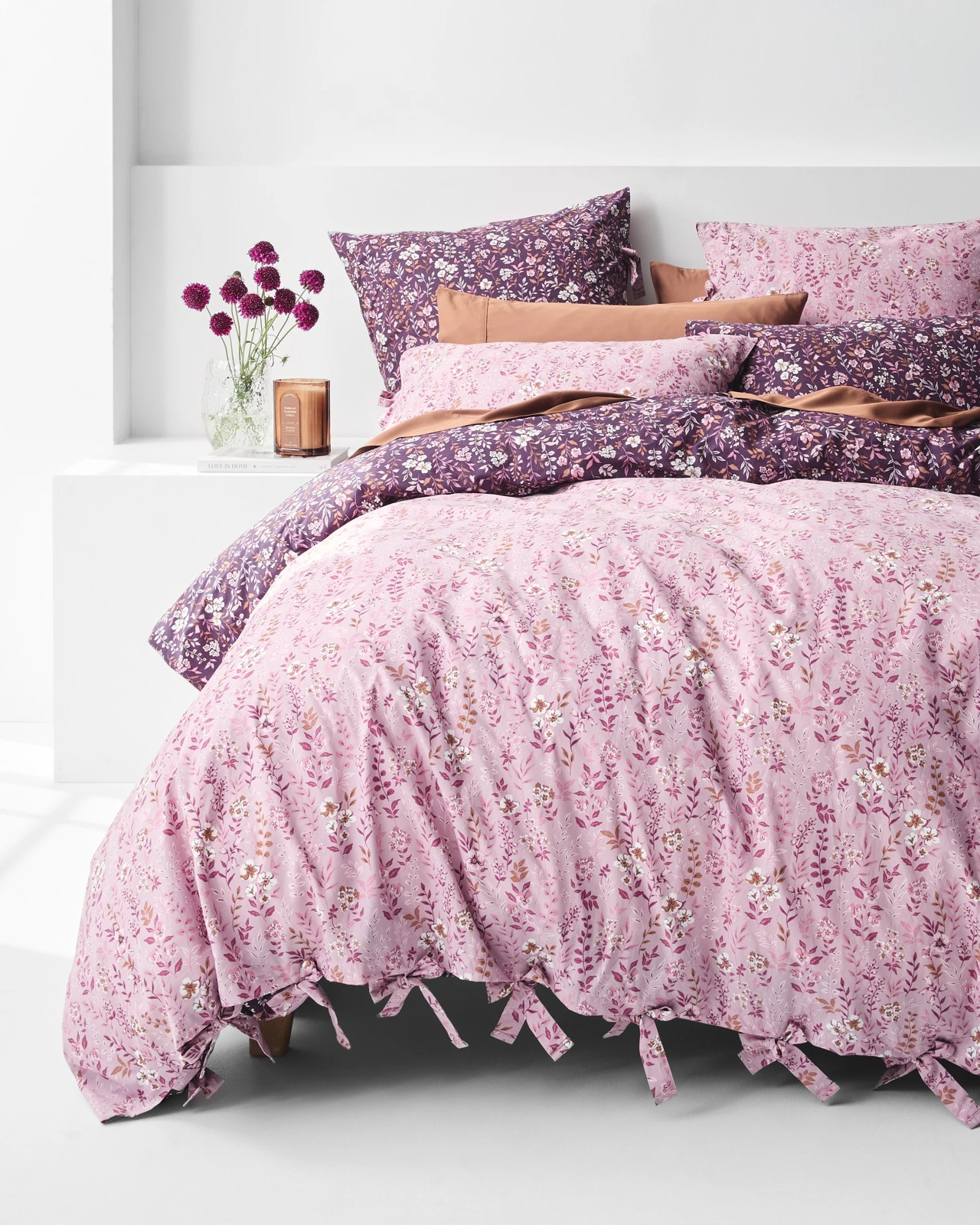 Raina Floral Australian Cotton Quilt Cover Set 6 of 6