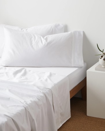 Egyptian Cotton King Pillowcase 2 Pack - White
