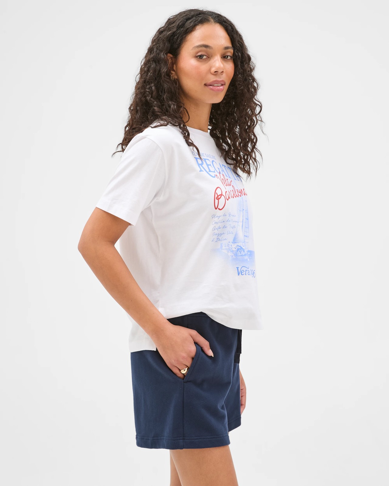 Australian Cotton Jersey Pull On Shorts - Navy Blazer 3 of 6