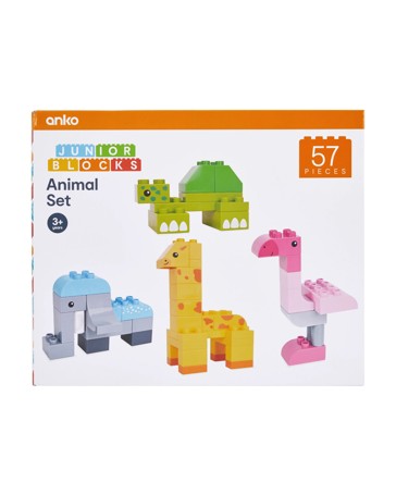 57 Piece Junior Blocks: Animal Set