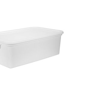 Anko 42L Ribbed Storage Tub - White