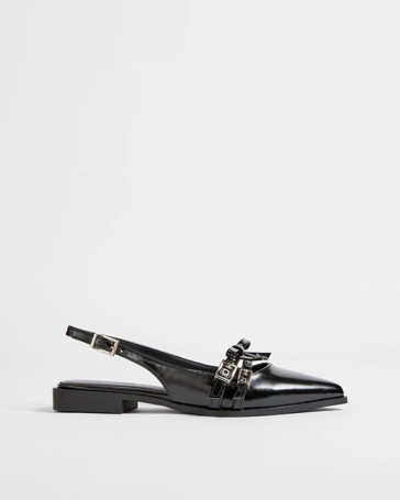Strap Studded Slingback Flat - Pinna