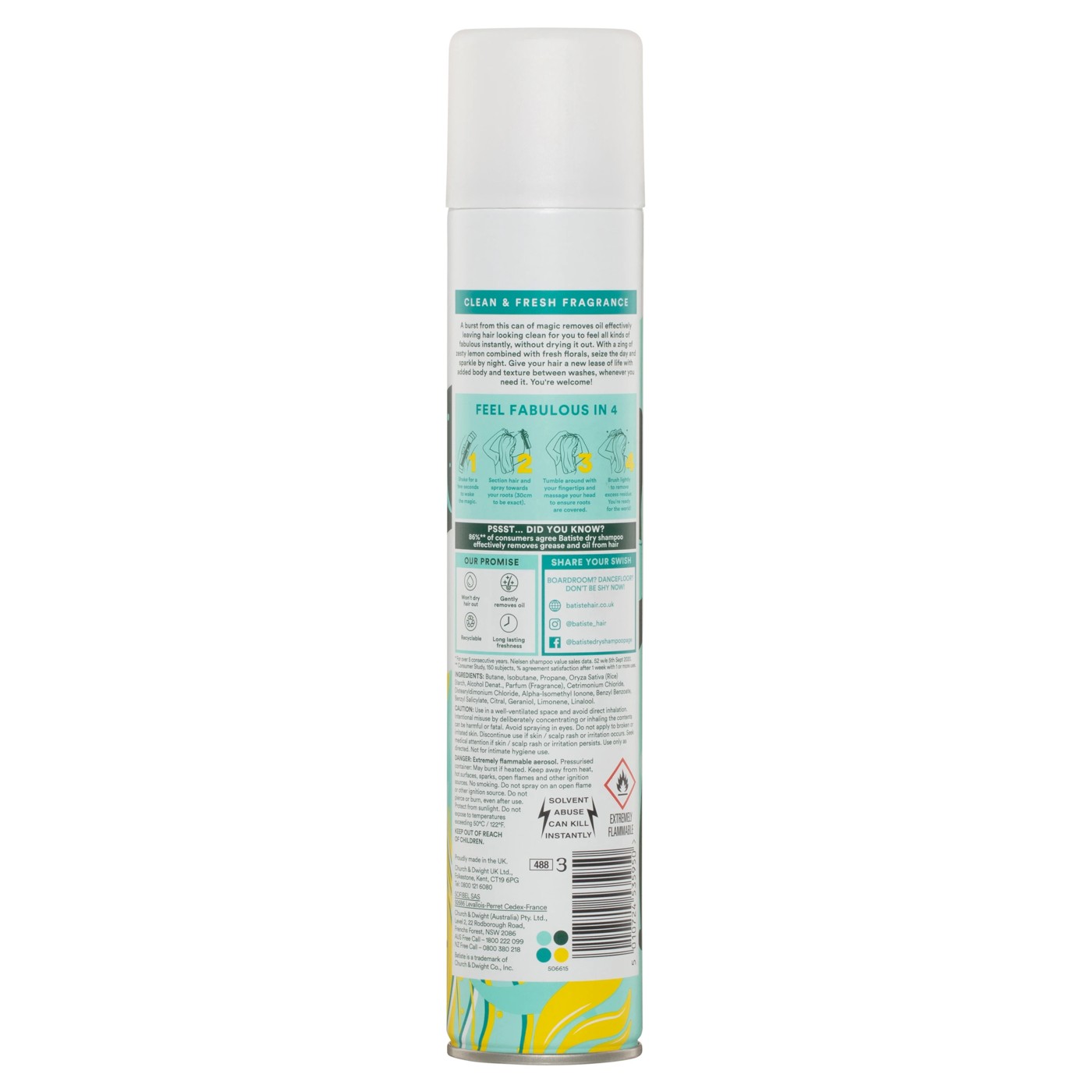 Batiste Original Dry Shampoo 350ml - Classic Fresh 2 of 6