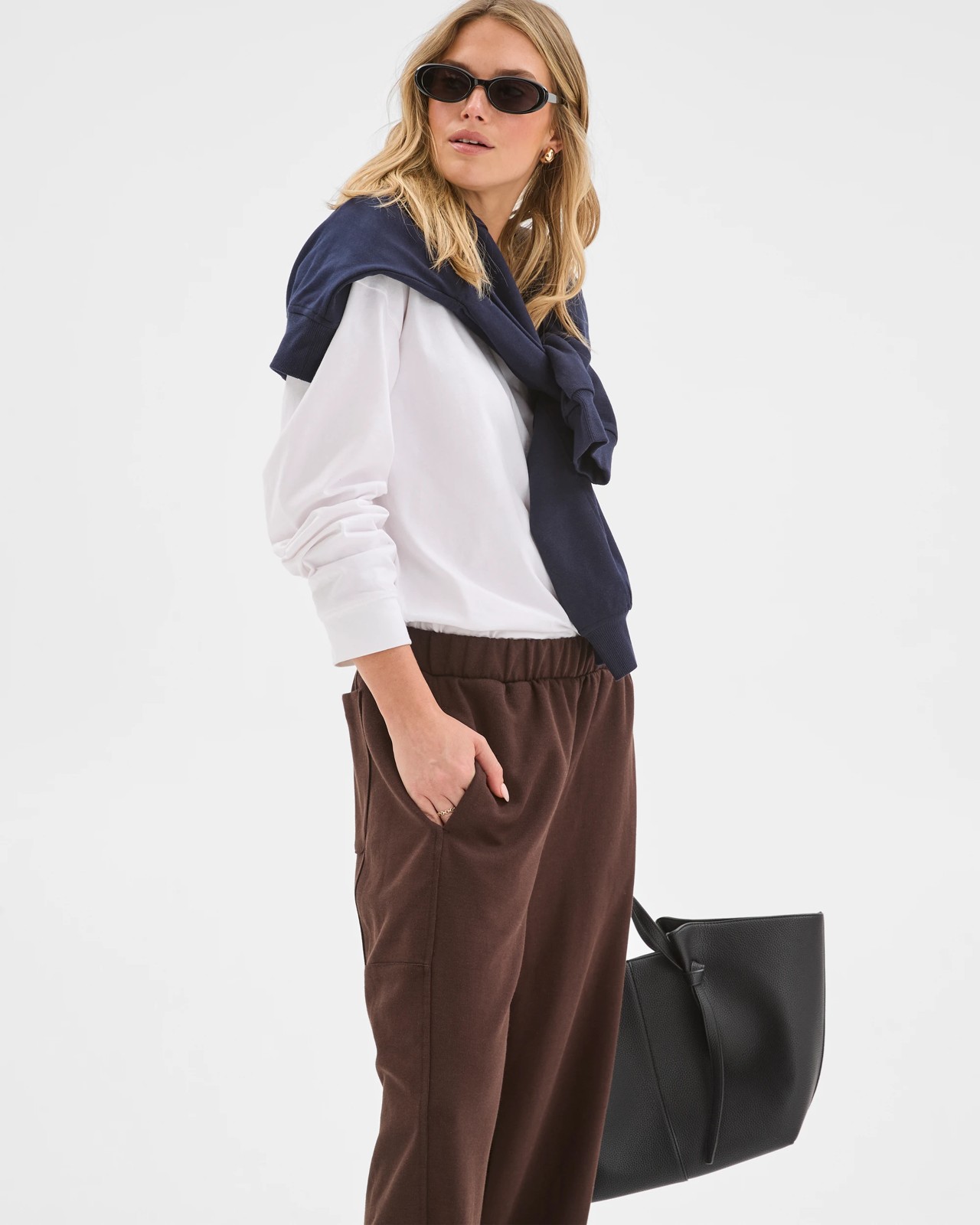 Lily Loves Balloon Curved Leg Trackpants - Truffle 4 of 5