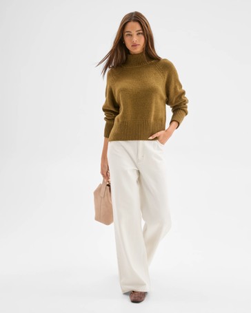 Lily Loves Australian Cotton Blend High Neck Knit Jumper