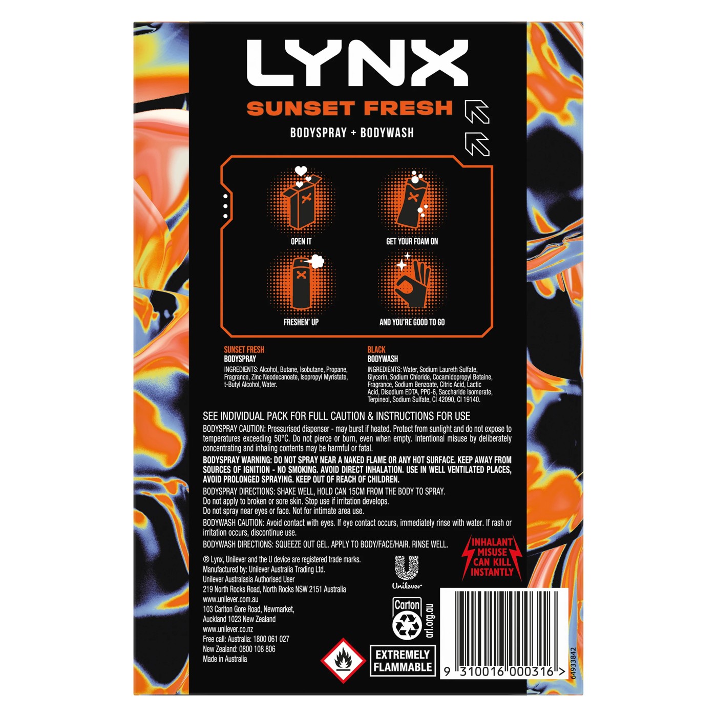 LYNX Sunset Fresh O.G. Duo Set 2 of 2