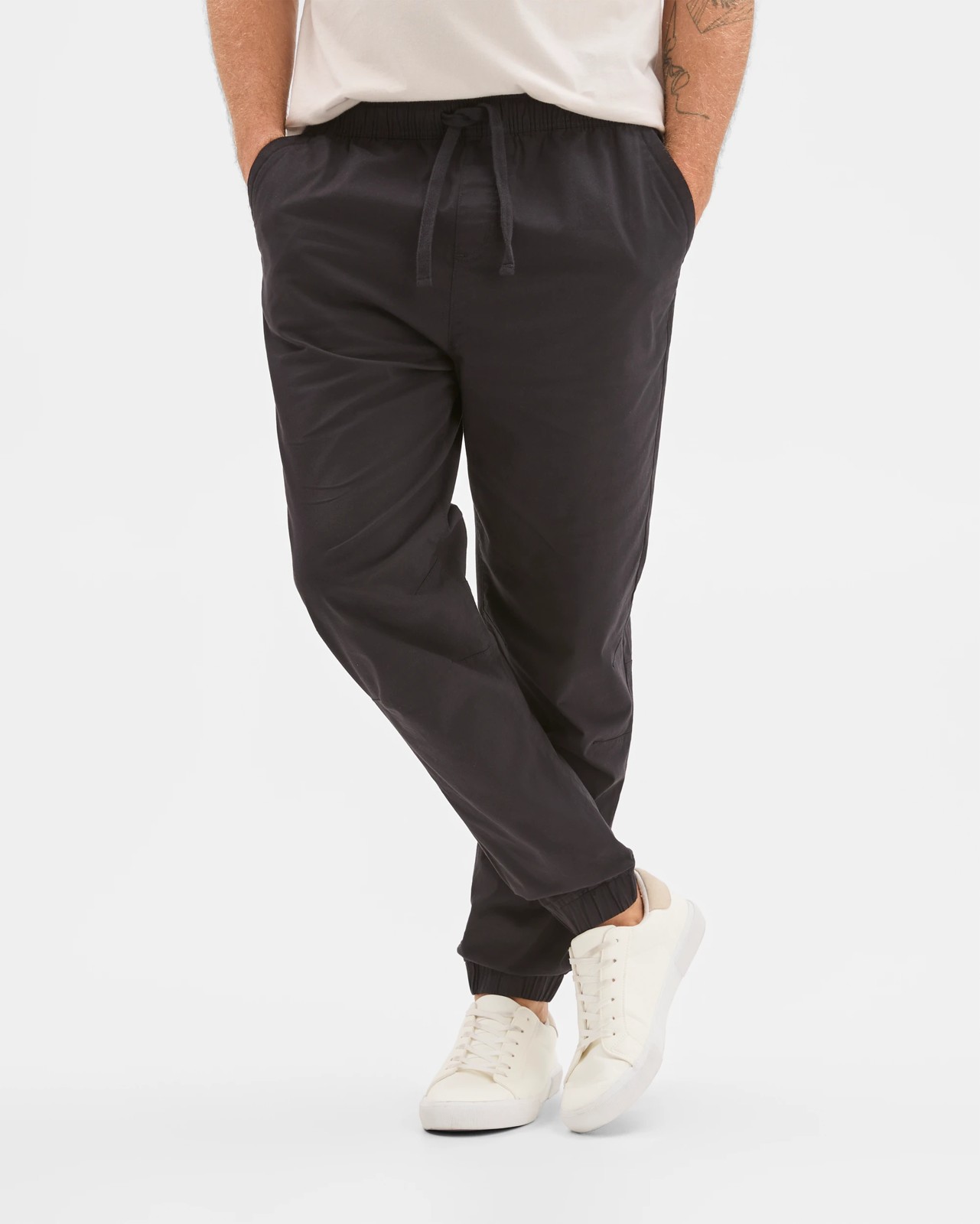 Australian Cotton Woven Jogger Pants - Black 2 of 5