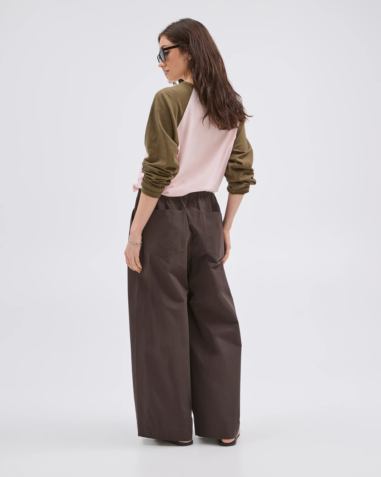 Lily Loves Australian Cotton Poplin Wide Leg Pants - Truffle 6 of 6