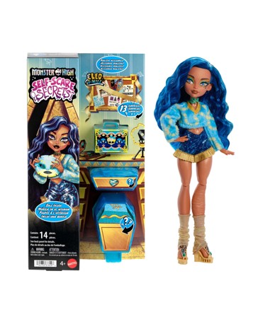 Monster High Self-Scare Secrets Cleo De Nile Fashion Doll With 13 Realistic Accessories