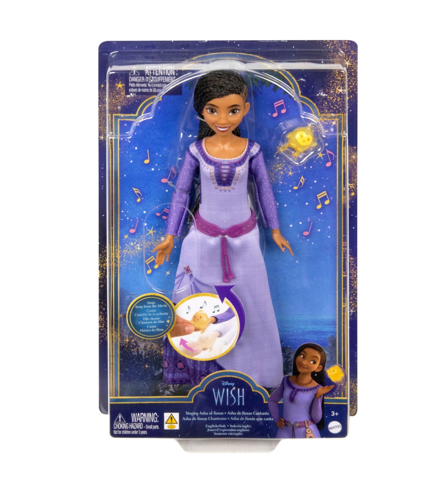 New Movie Disney Wish Action Figure Asha Cartoon Model Doll