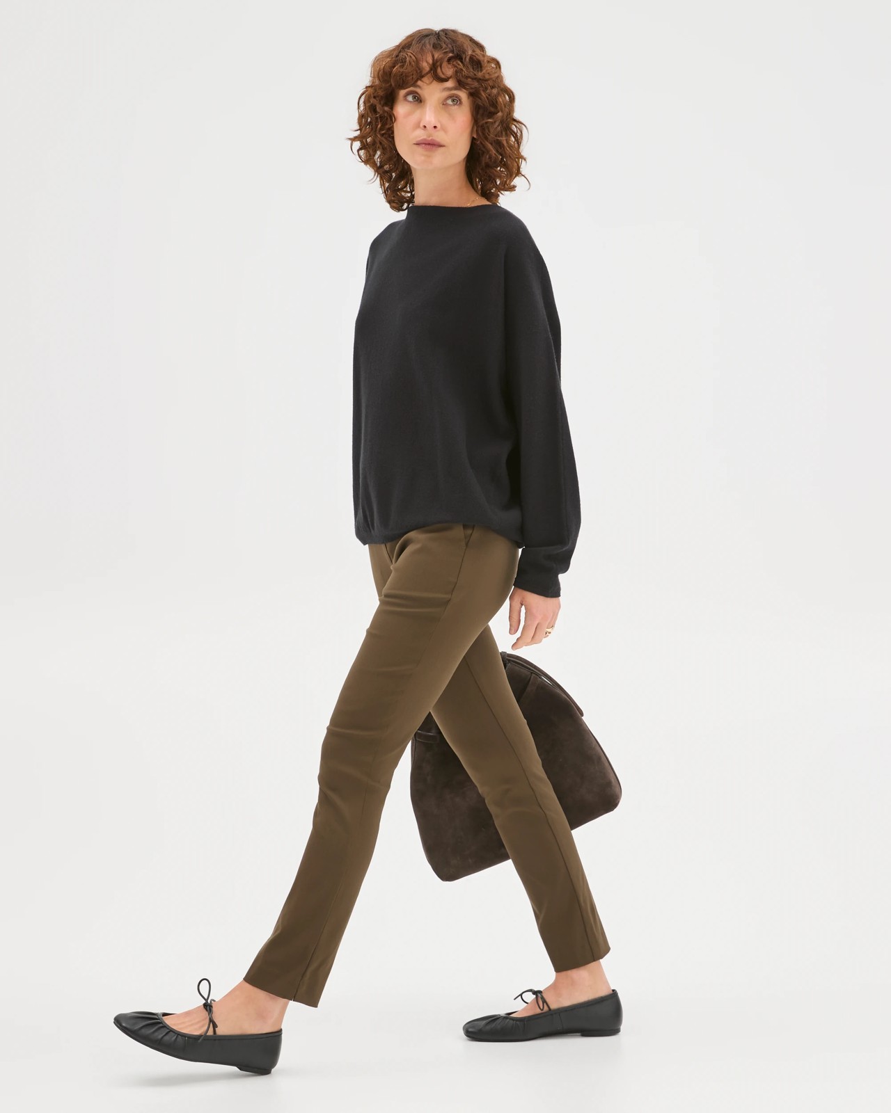 Preview Carrie Bengaline Ankle Length Pants - Dark Olive 3 of 6