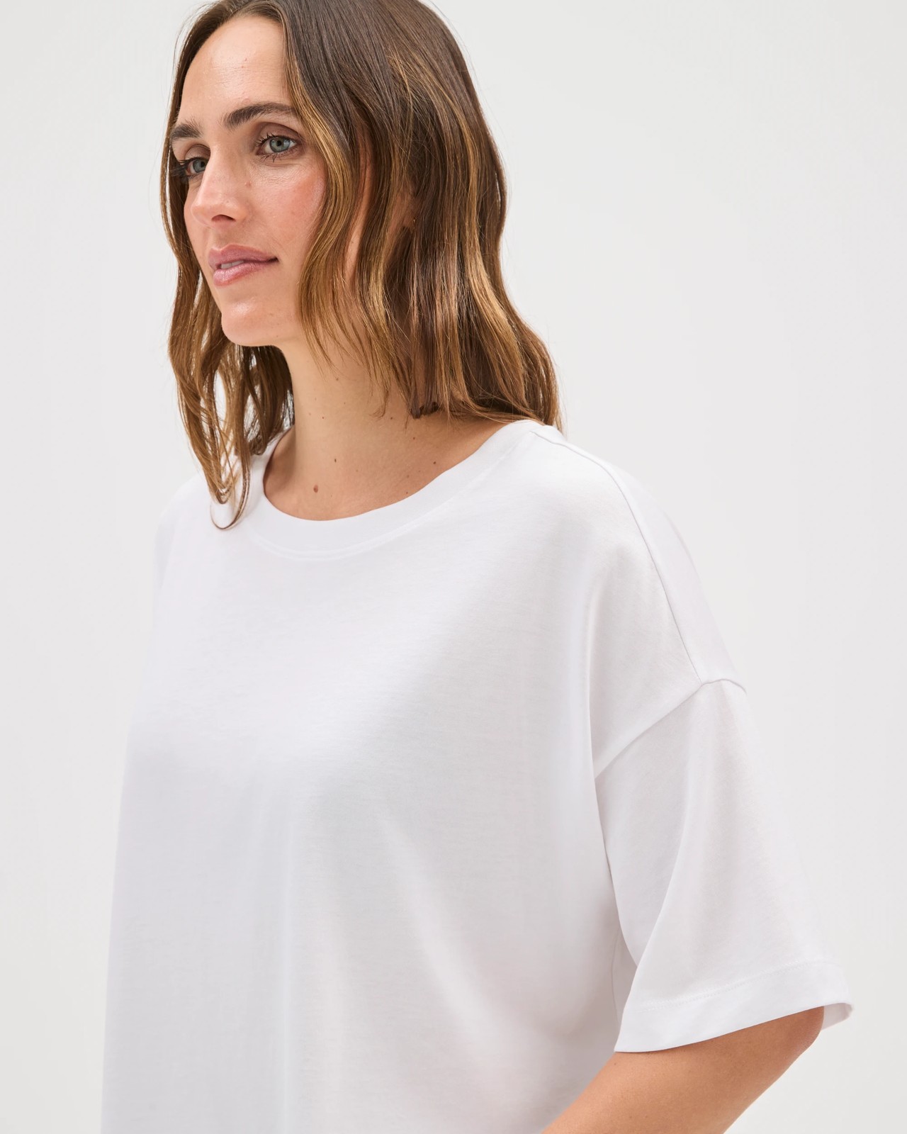 Boxy Crew Neck T-Shirt - White 2 of 5