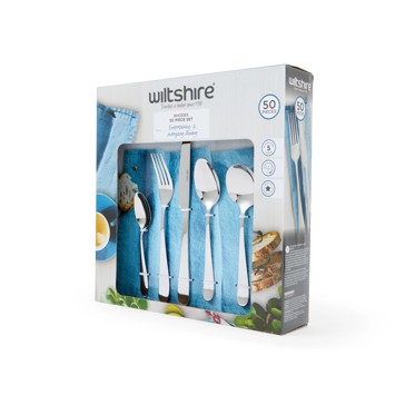 50 Piece Wiltshire Rhodes Cutlery Set
