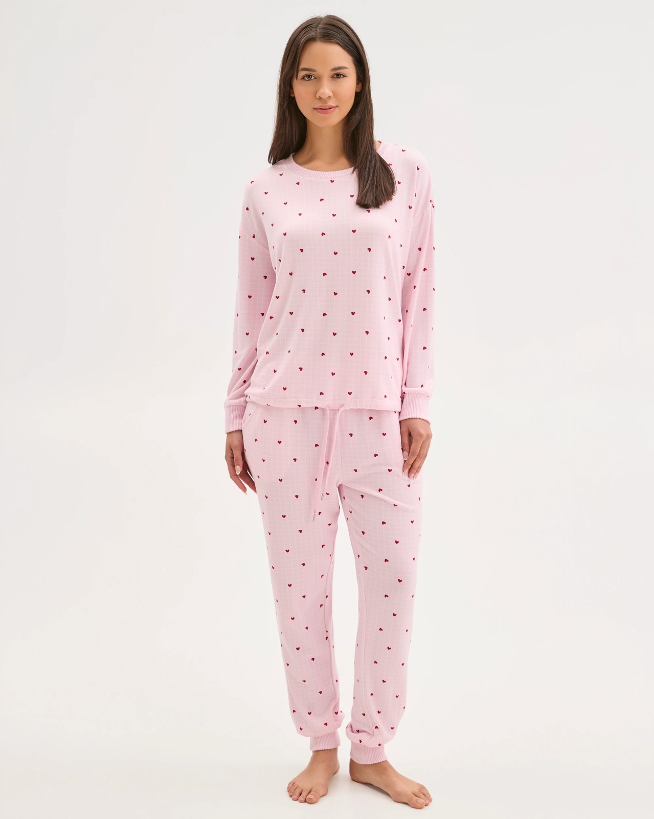 Printed Cosy Pyjama Sleep Set - Heart 2 of 6