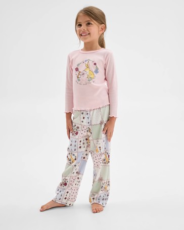 Sibling Matching Australian Cotton Younger Girls Pyjama Set - Guess How Much I Love You Too