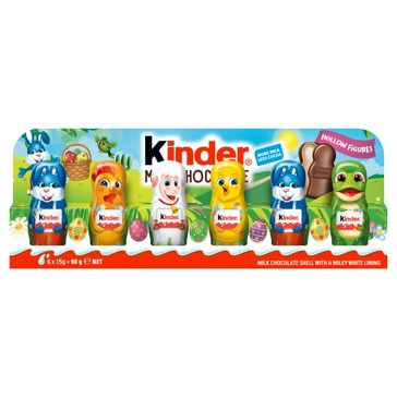 Kinder 6 Pack Easter Milk Chocolate Figurines 90g