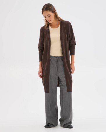 Australian Merino Wool Long Sleeve Longline Cardigan