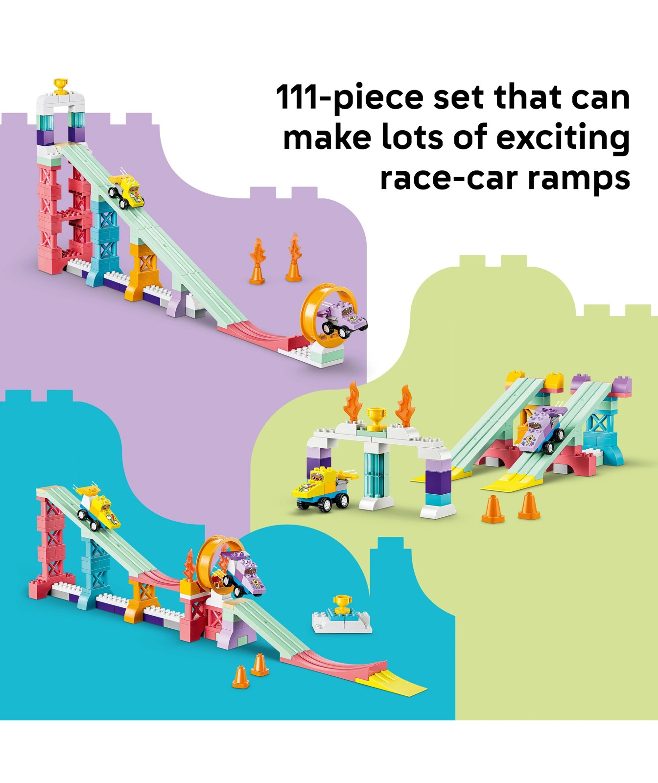 LEGO® DUPLO Town 3 in 1 Creative Ramps with Vehicles 10478 3 of 6