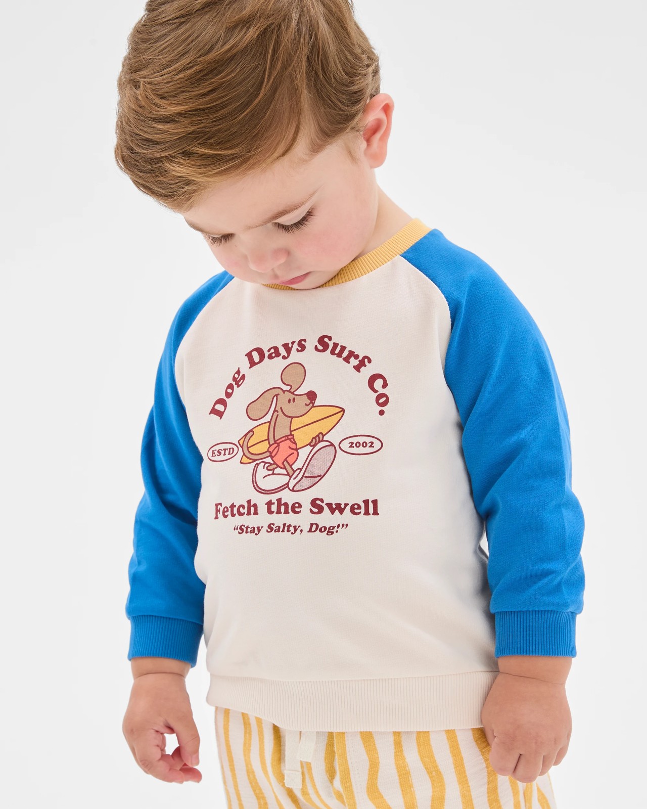 Baby Organic Cotton Jumper & Pants 2 Piece Set - Dog Gardenia 2 of 6