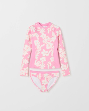 Long Sleeve Rash Vest and Briefs 2 Piece Swim Set