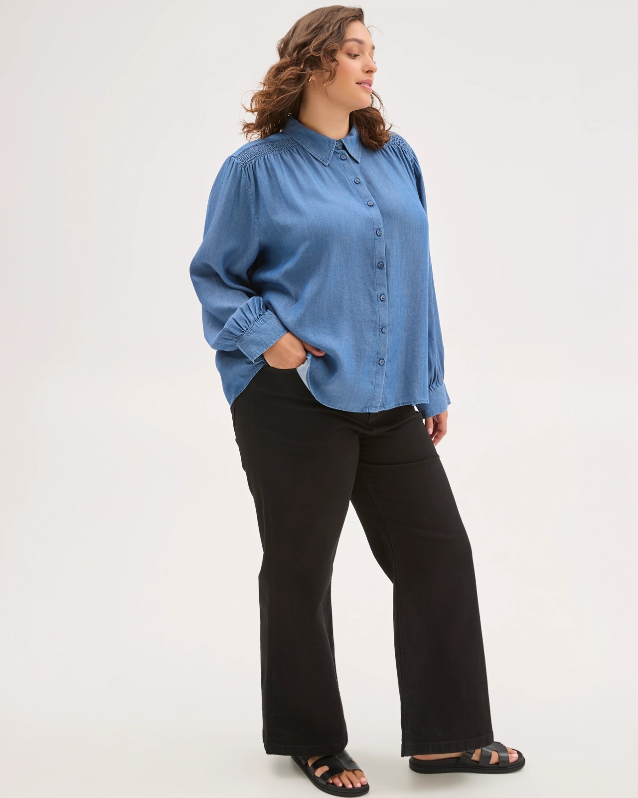 Plus Size Chambray Shirt 4 of 6
