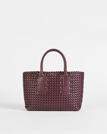 PU Mini Weave Tote Bag