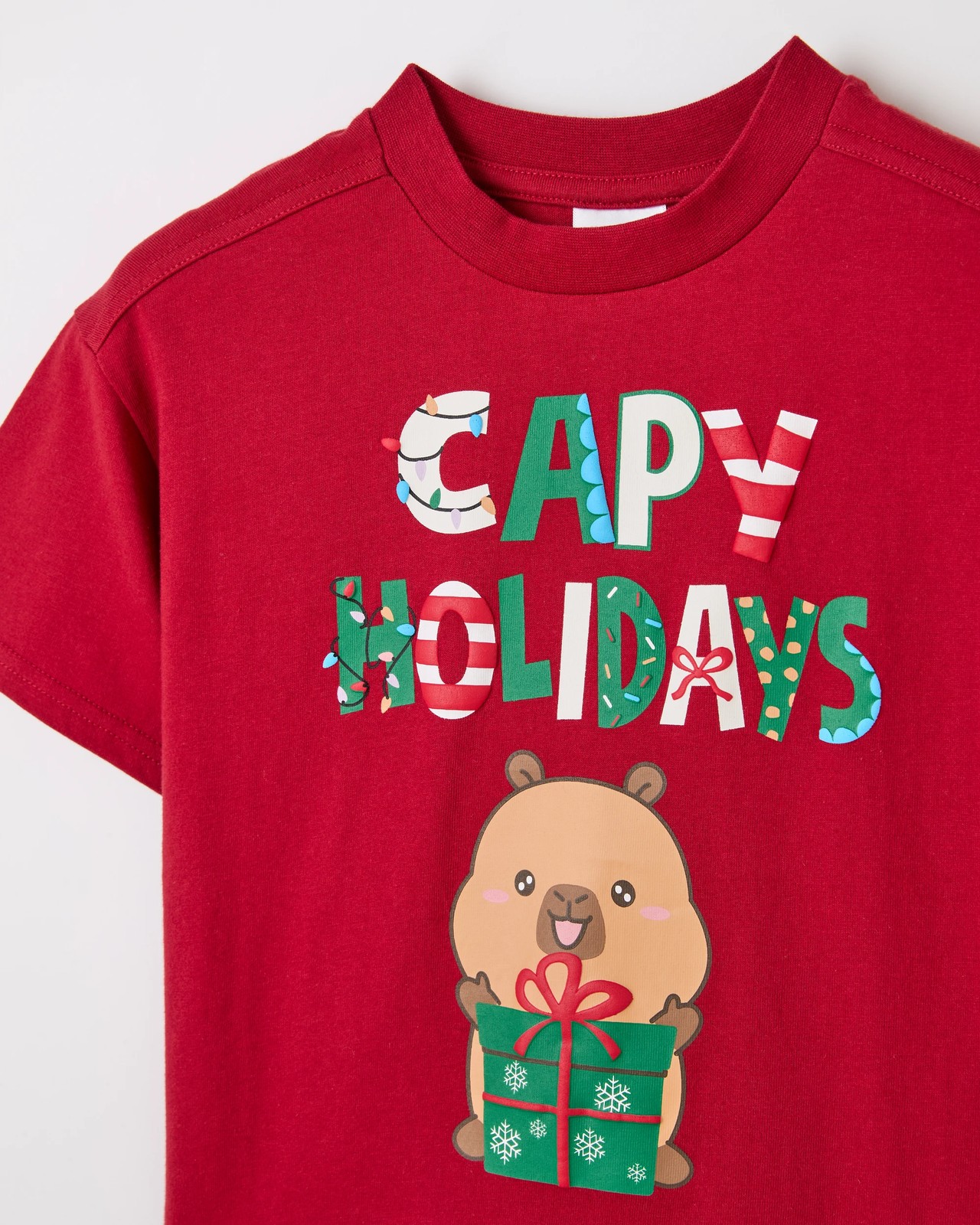 Licensed CapyFun Australian Cotton Oversized Christmas T-Shirt 2 of 2